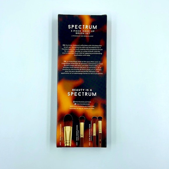 Spectrum Collections 3 Piece Eye and Face Makeup Brush Set (NWT) - Picture 3 of 3
